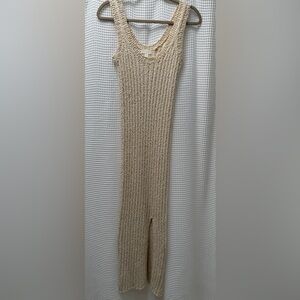 La Ligne Beige Knit Sleeveless Dress